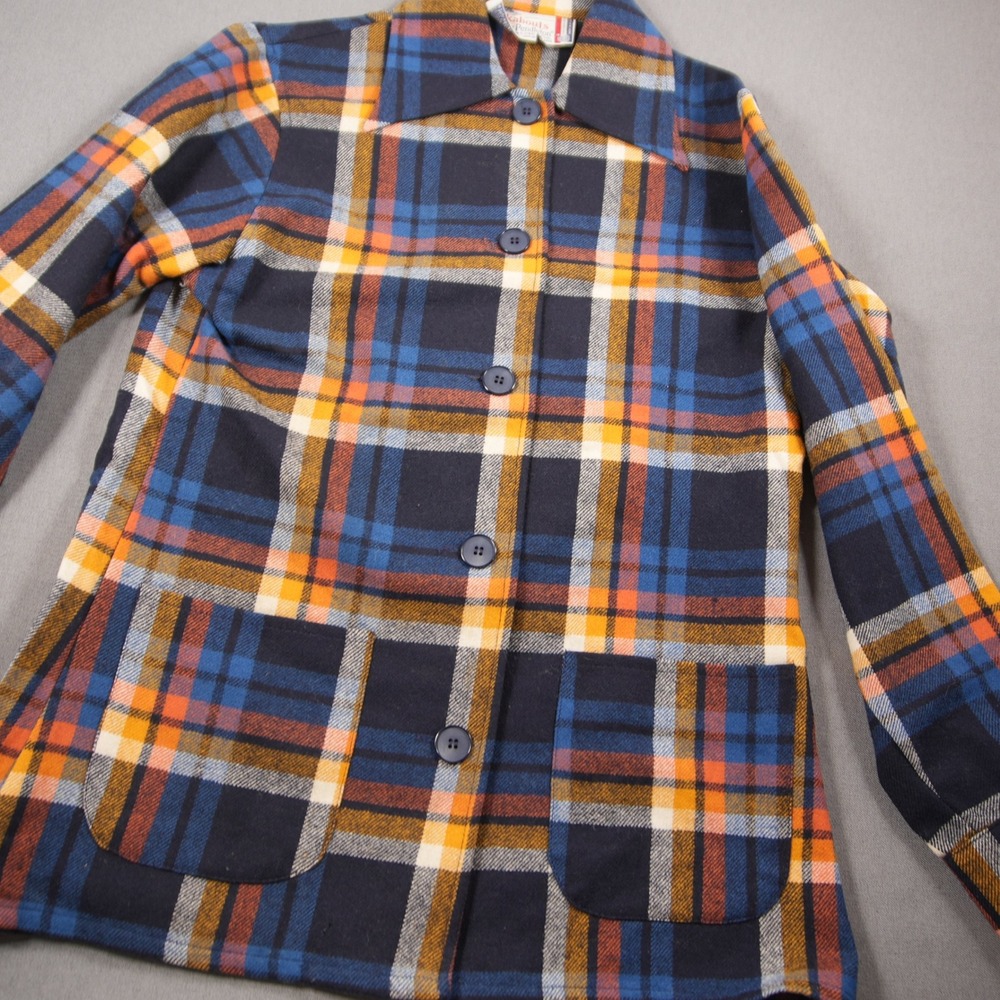 Vintage Pendleton Knockabouts Plaid Wool Women Shirt Jacket Coat M Western Cabin - Picture 12 of 15